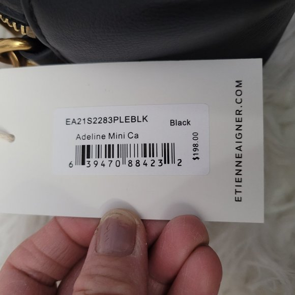 Etienne Aigner Black Leather Adeline Mini Crossbody Camera Bag - Picture 4 of 10